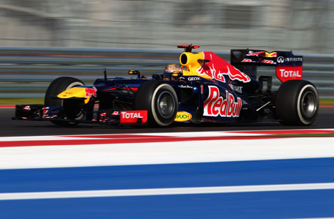 36e F1 Pole voor Sebastian Vettel in Texas.